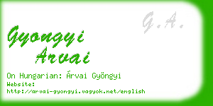 gyongyi arvai business card
